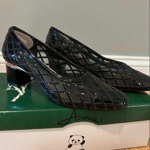 Vintage Black Patent Leather High Heels